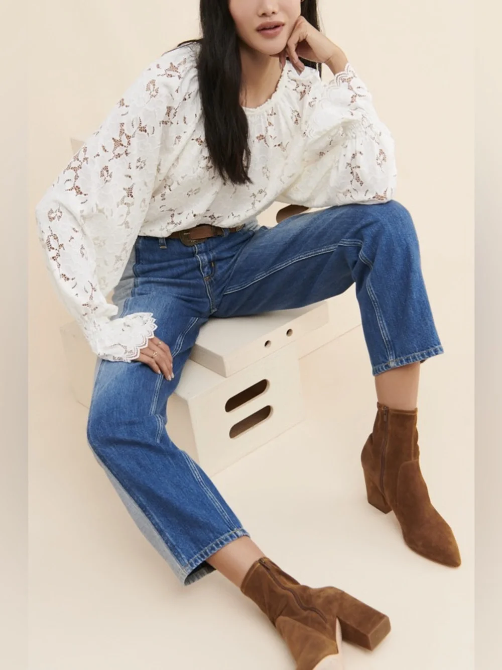 Free people Olivia lace top